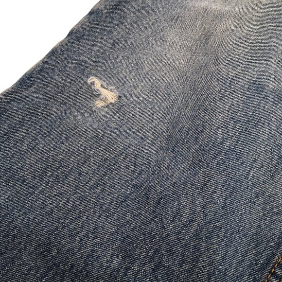 Levis 550 Mens DistressedRipped Jeans Straight Blue Denim 36 X 30 Medium Wash - Picture 5 of 16